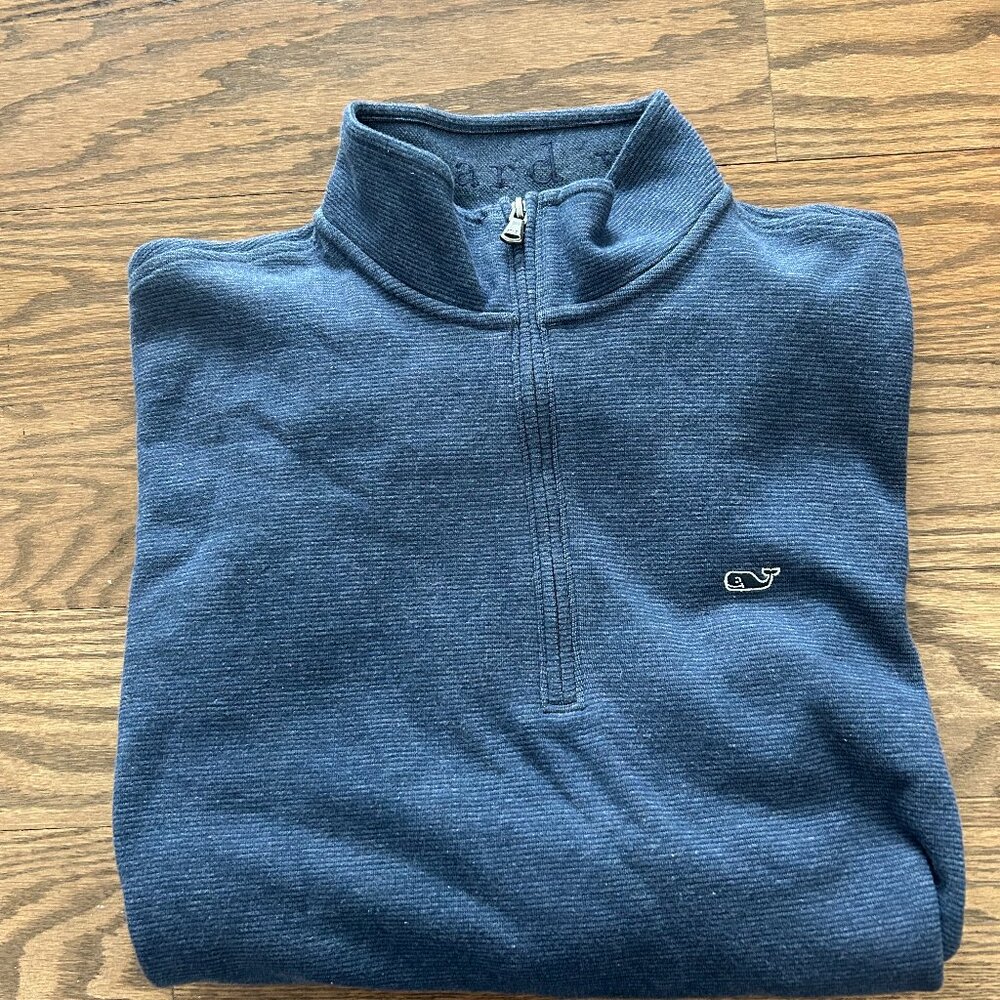 Mens Vineyard Vines Saltwater Quarter Zip - M
